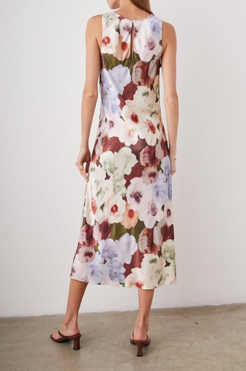 GABRIELLA DRESS PAINTED ROSE - BACK FULL BODY