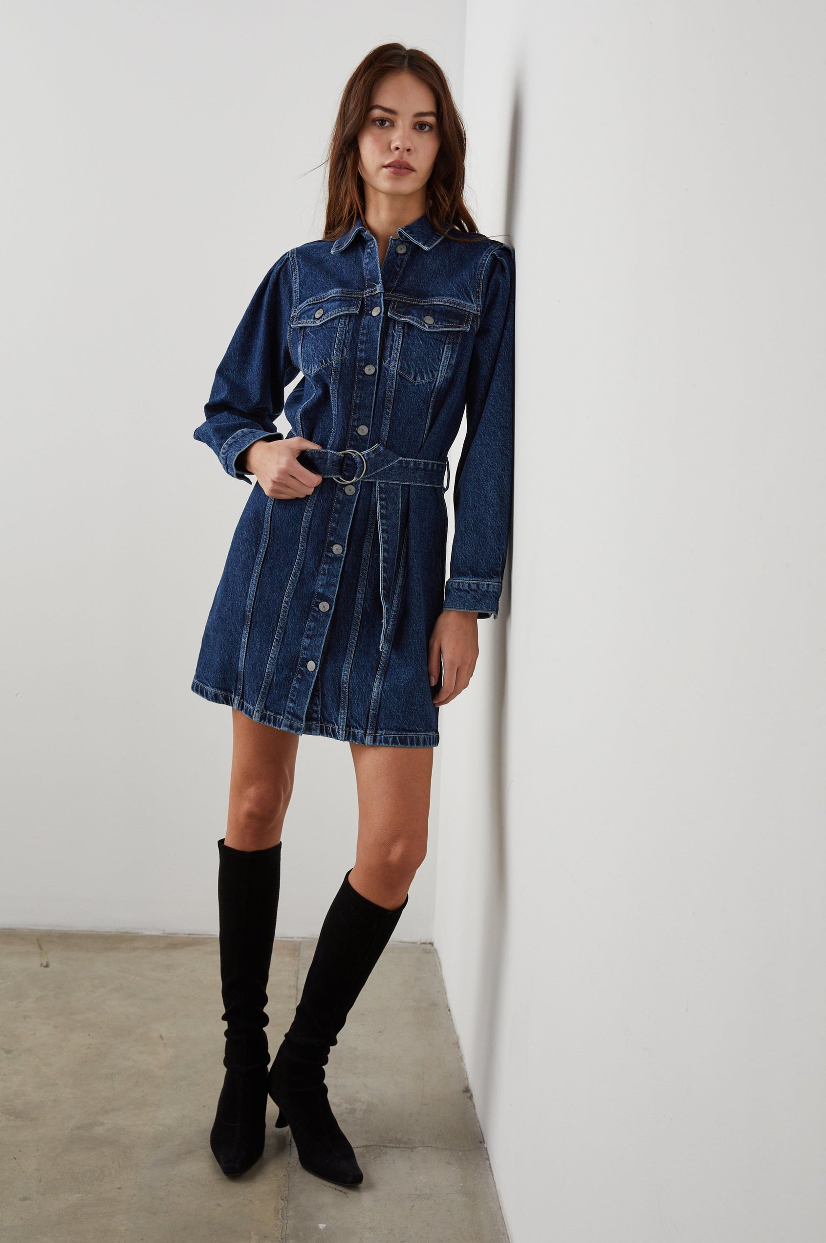 GRIFFITH DRESS COLLEGIATE BLUE - FULL FRONT BODY