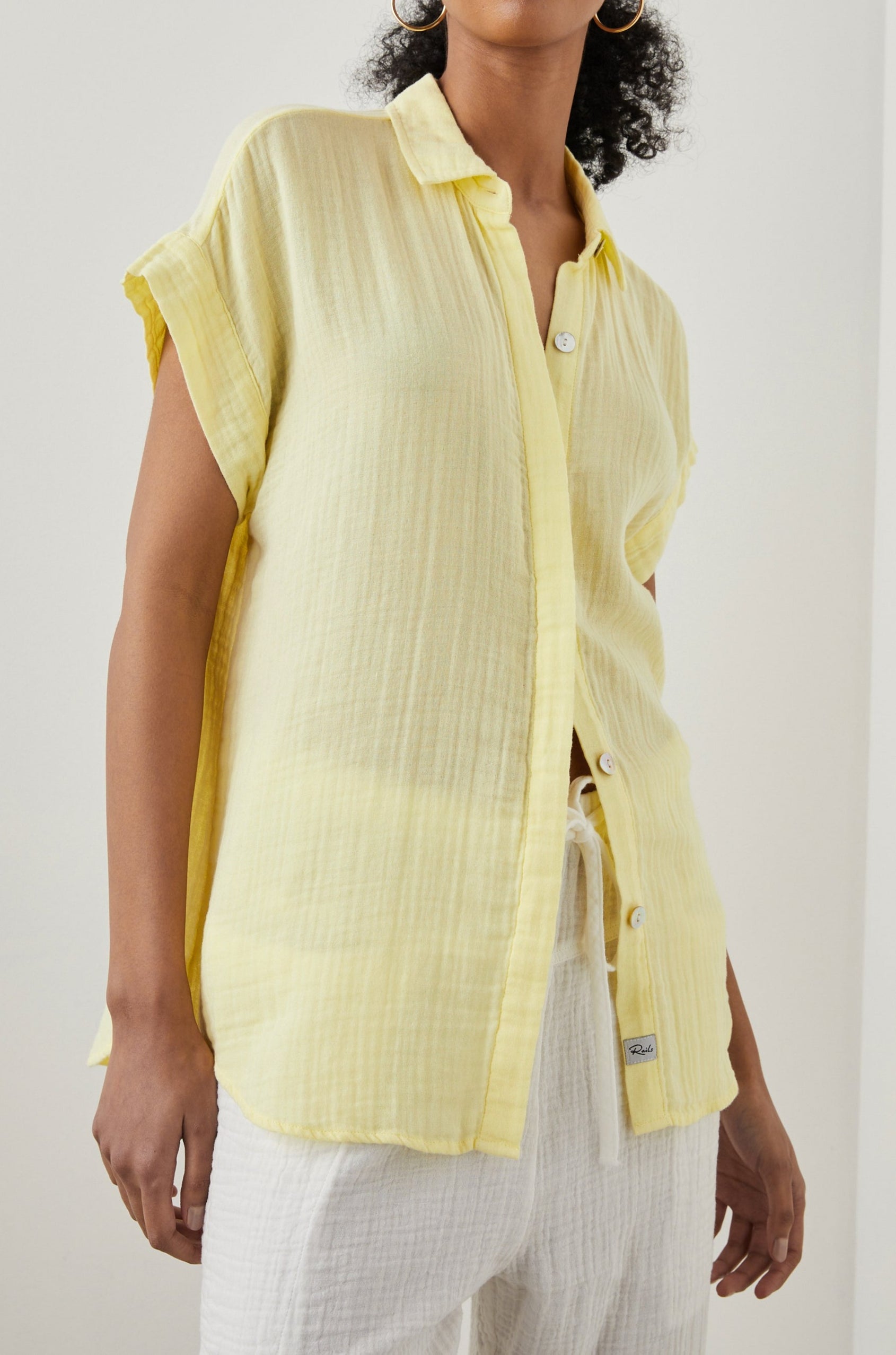 JAMIE SHIRT CITRON - SIDE ANGLE