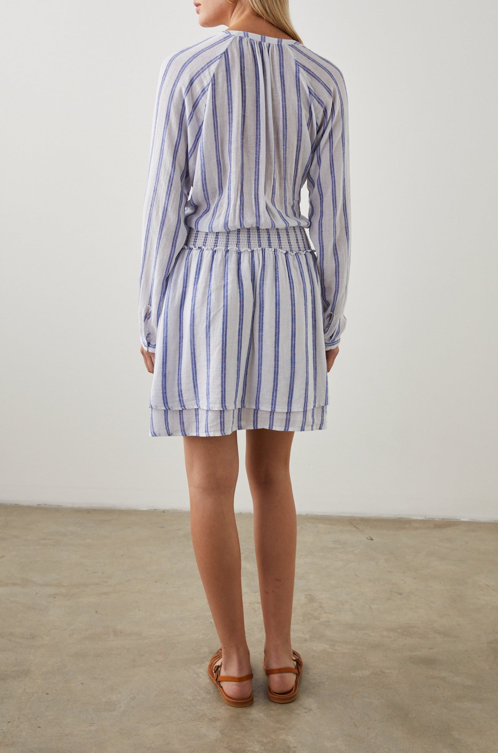 JASMINE DRESS VILLA STRIPE - BACK MODEL 2