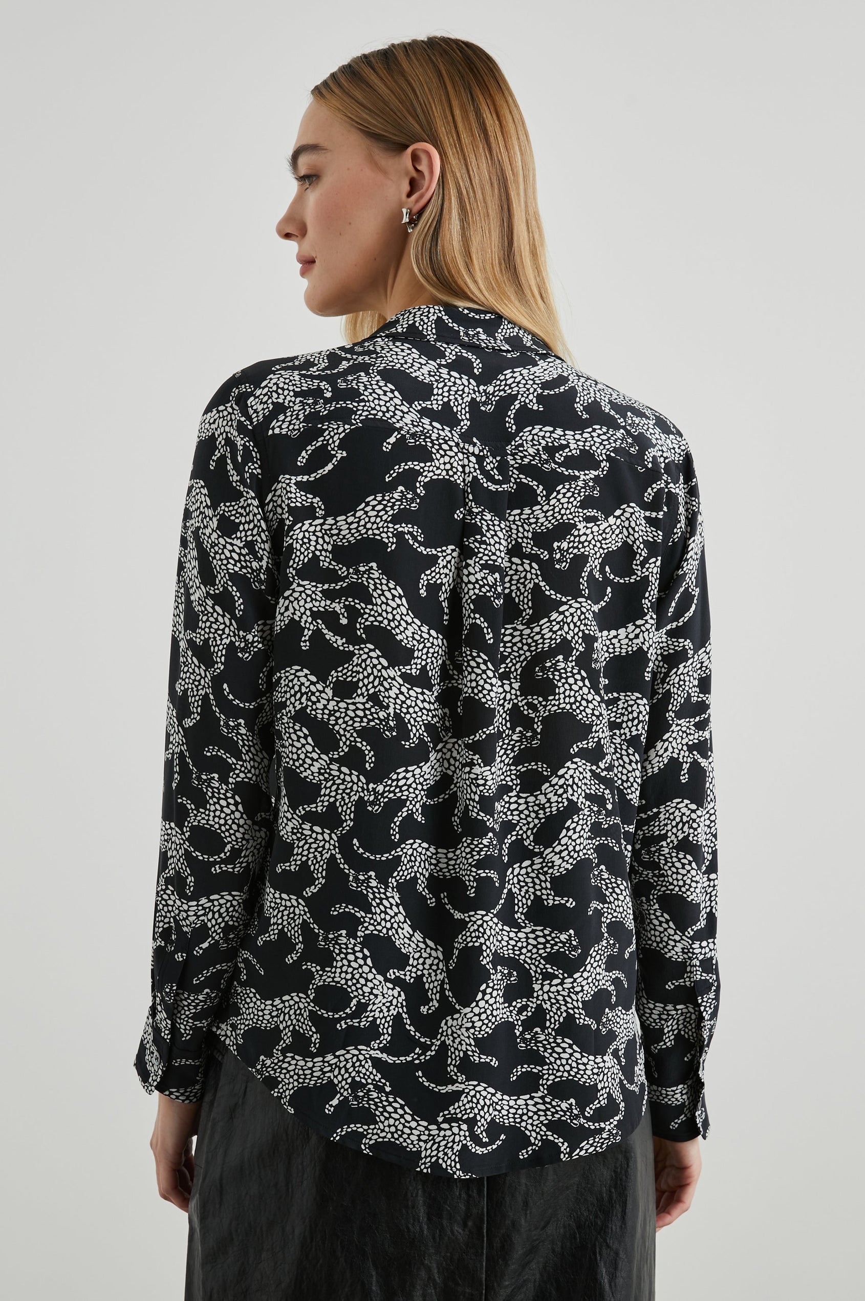 KATE SHIRT BLACK LYNX - BACK