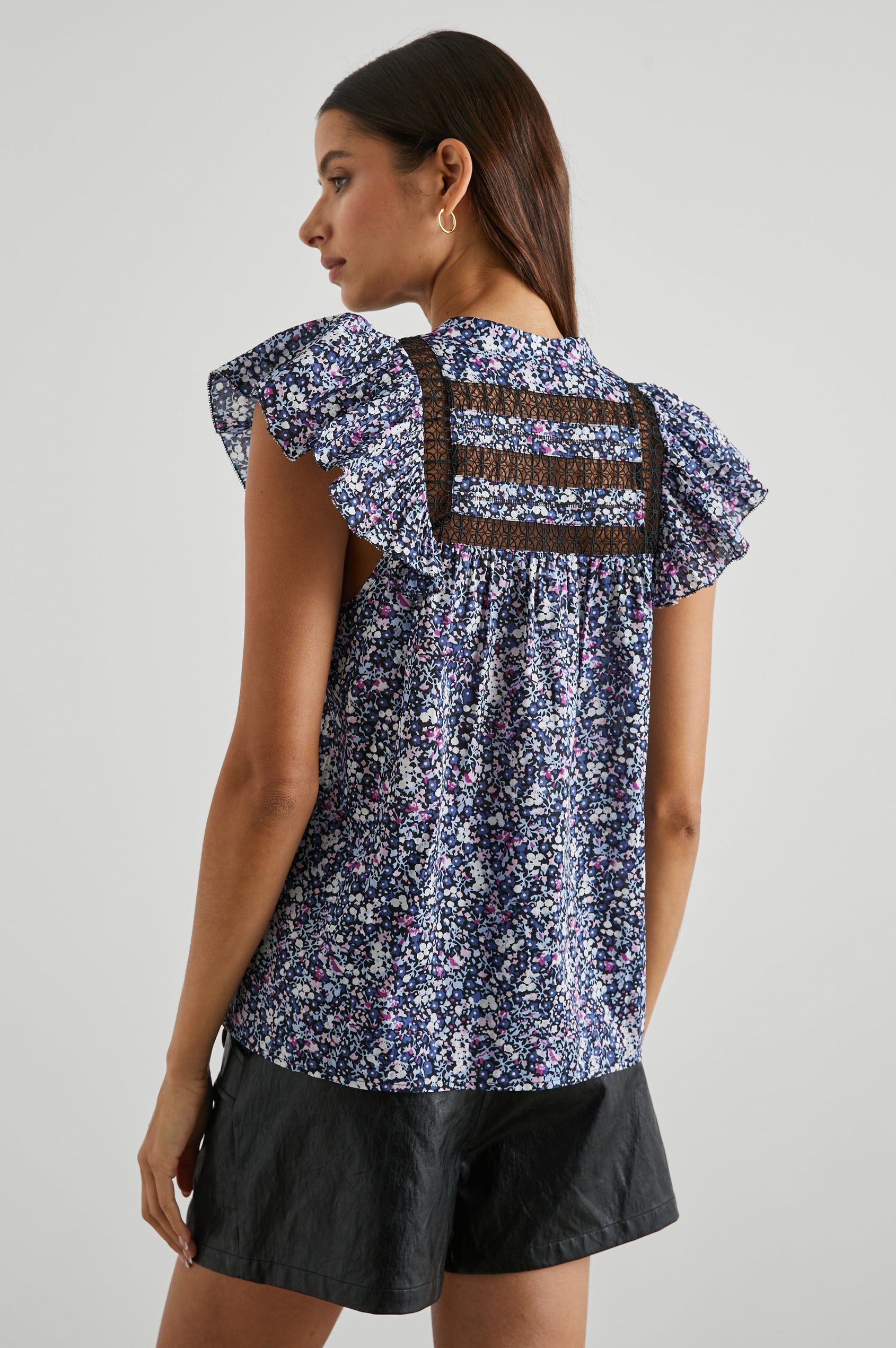 LOUELLA TOP MIDNIGHT HYACINTH - BACK