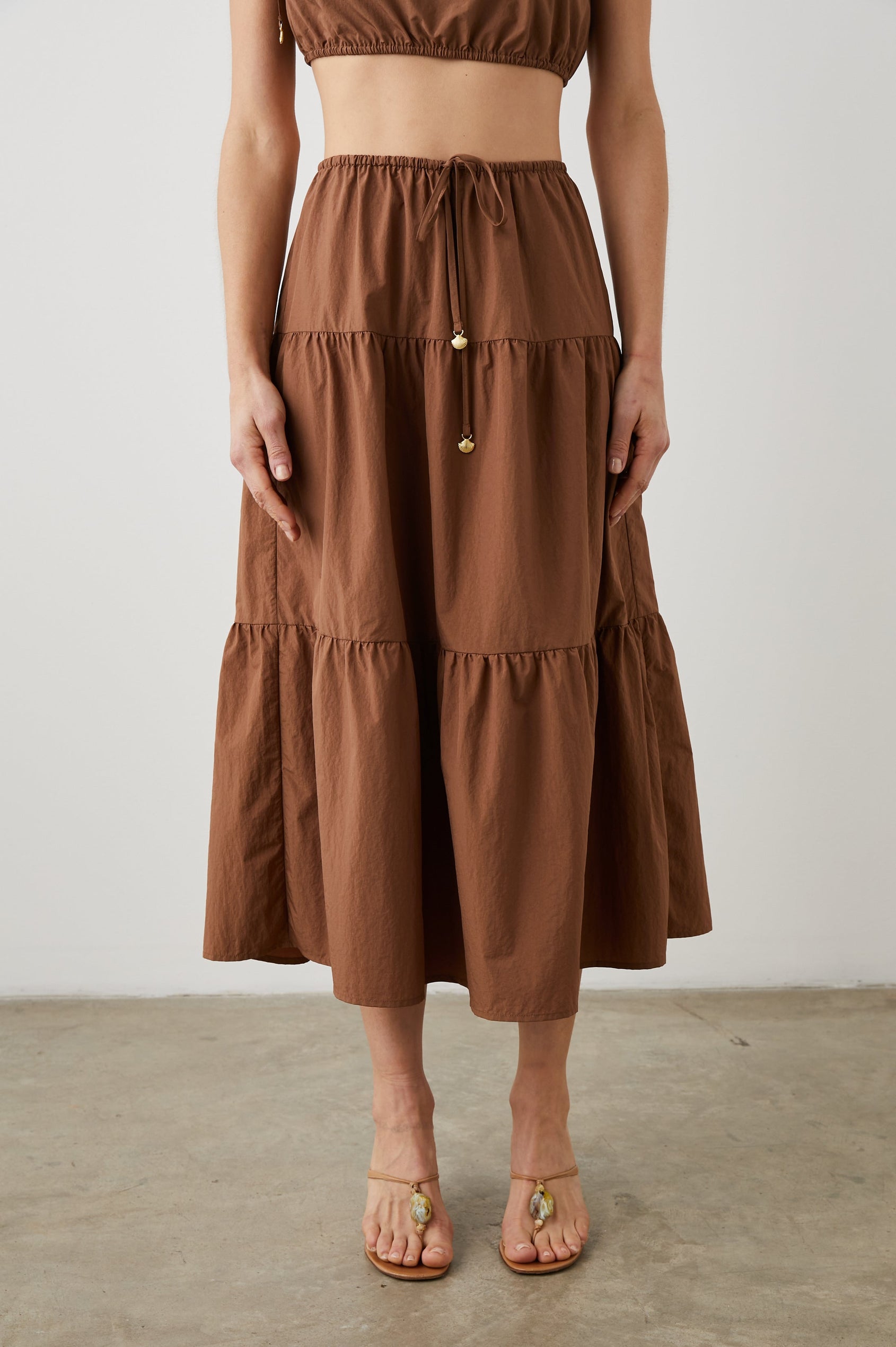 MARY SKIRT TOFFEE - FRONT