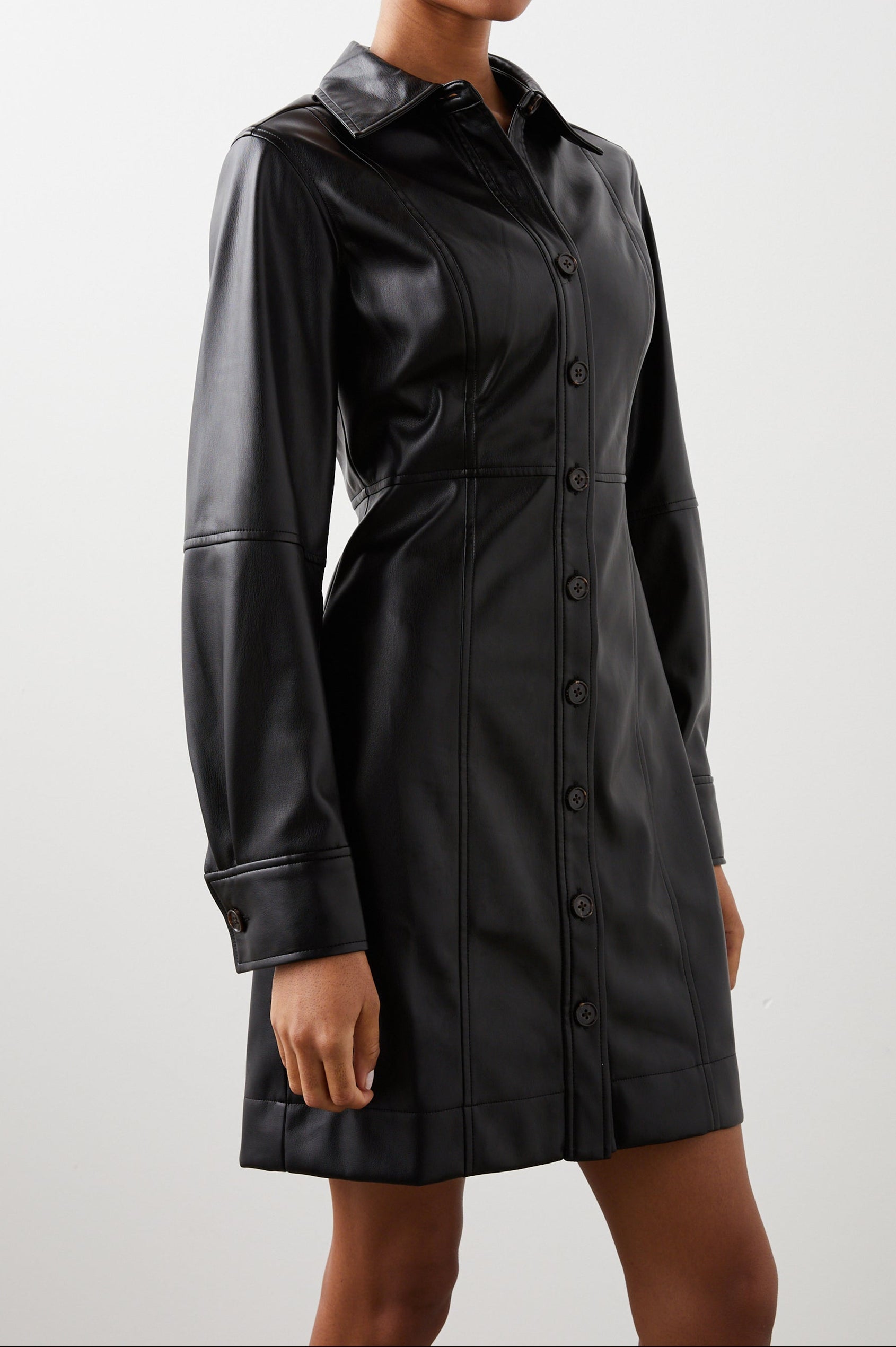 RUBY DRESS BLACK - SIDE ANGLE