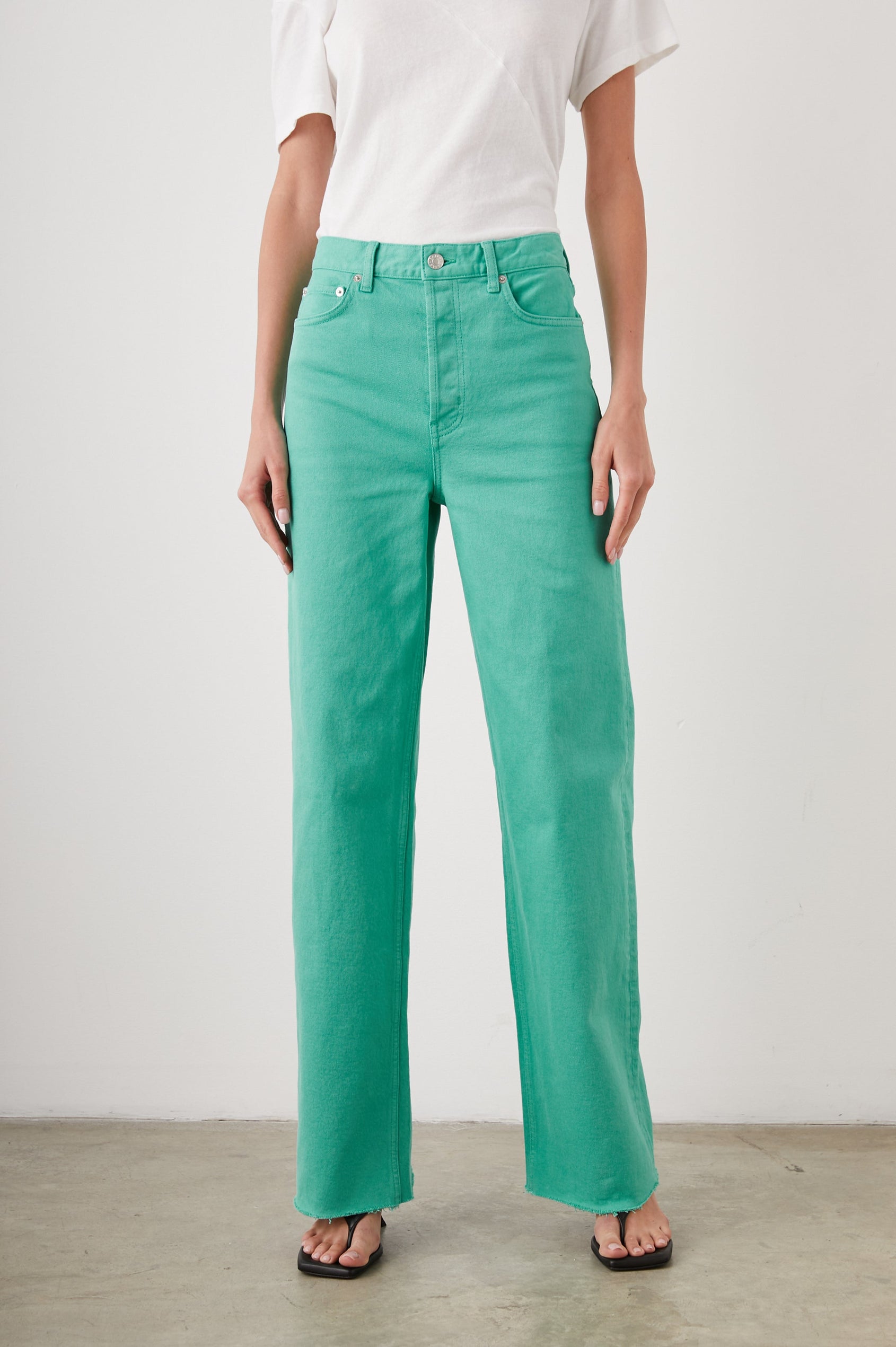 GETTY WIDE LEG - EMERALD - FRONT