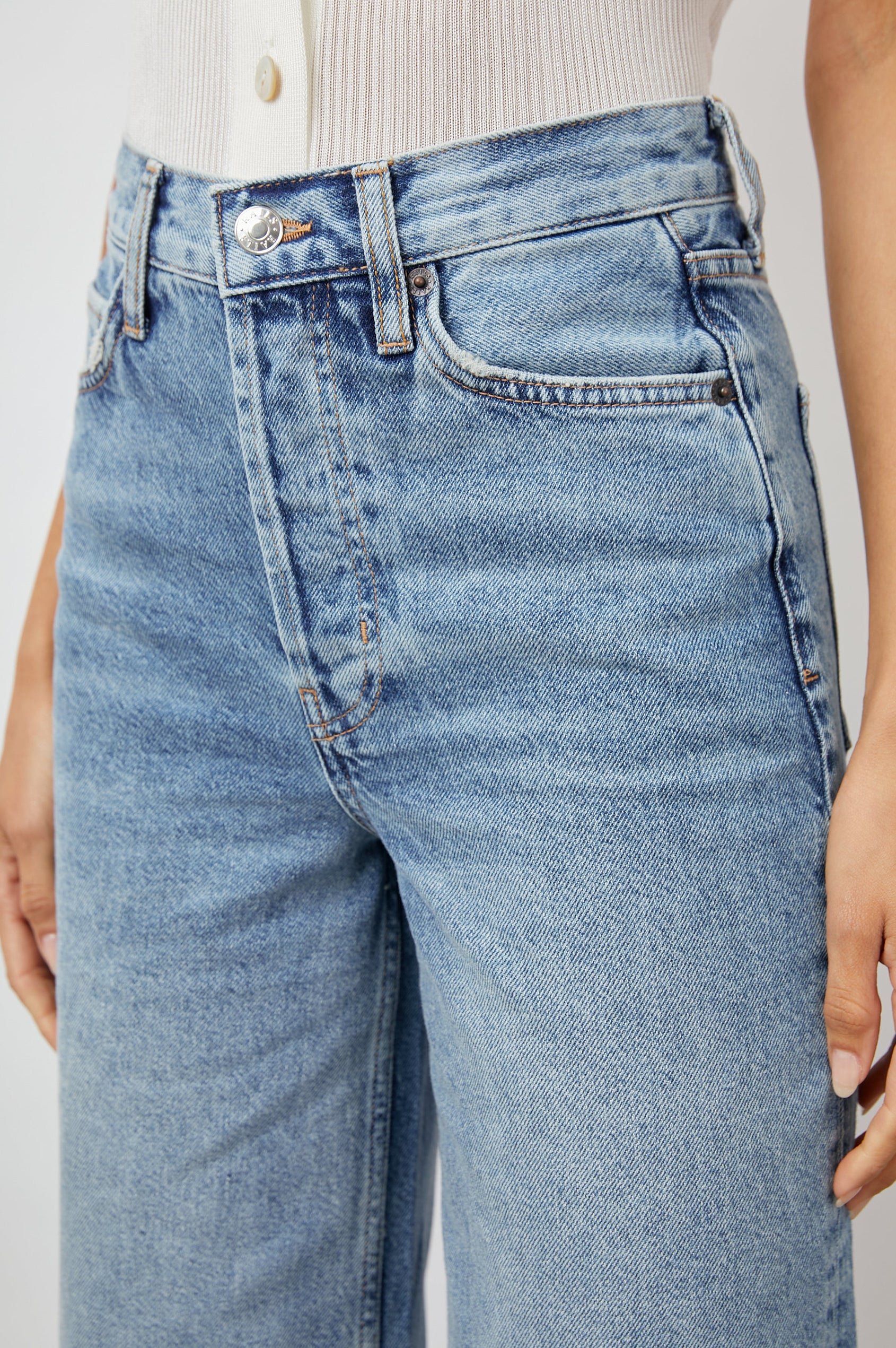 GETTY OLD INDIGO WIDE LEG JEAN - DETAIL