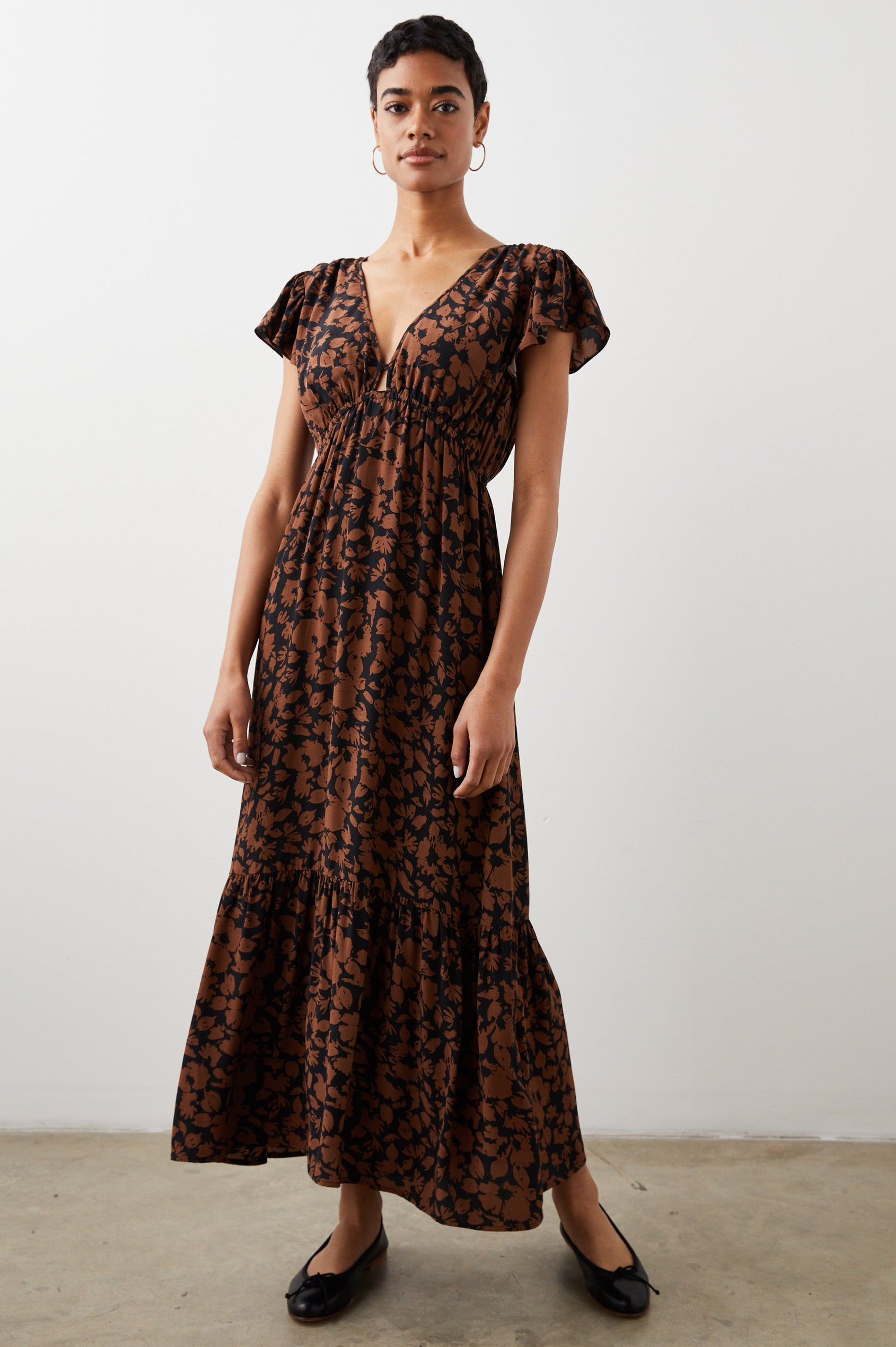 TINA DRESS GARDEN SILHOUETTE - FULL FRONT BODY