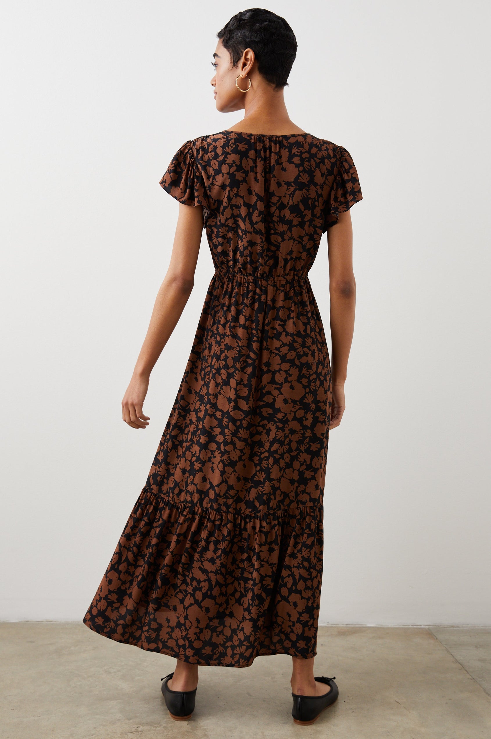 TINA DRESS GARDEN SILHOUETTE - BACK