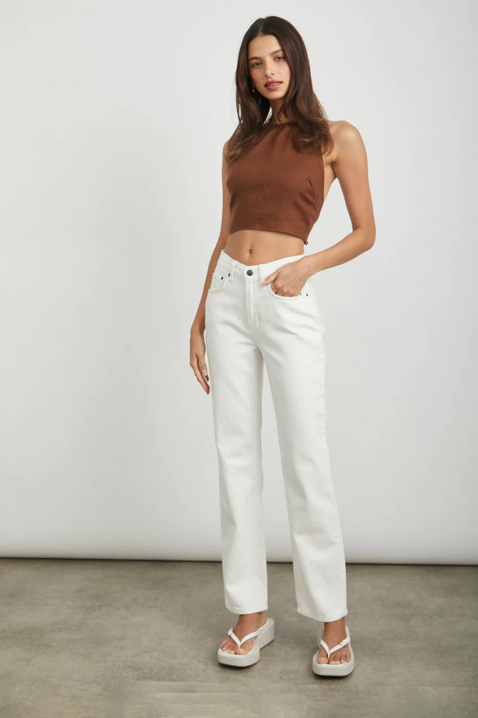 TOPANGA ECRU PANT-FULL FRONT BODY
