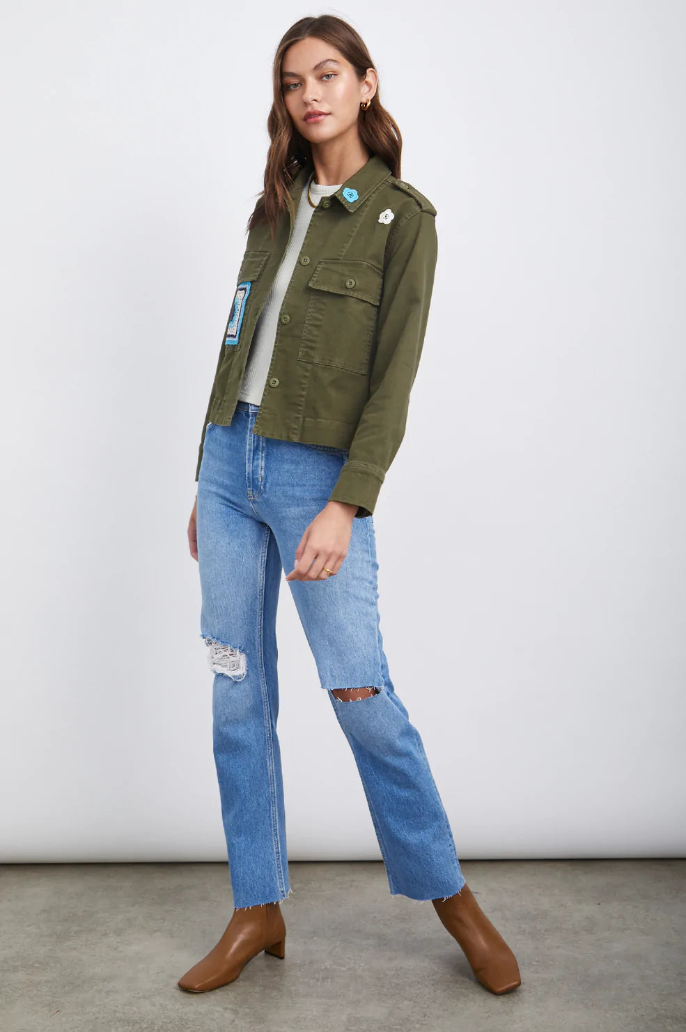 TULI OLIVE JACKET -FULL FRONT BODY