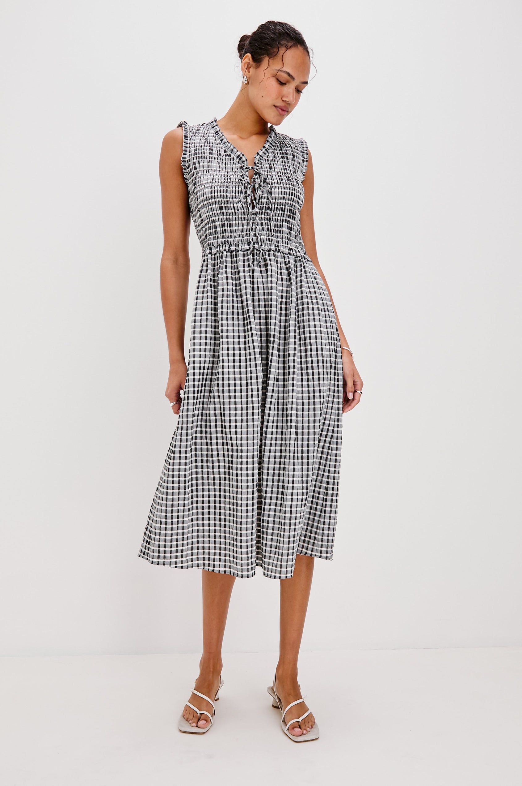 ADINE DRESS - ASH SEERSUCKER Rails EU ADINE DRESS - ASH SEERSUCKER Rails EU