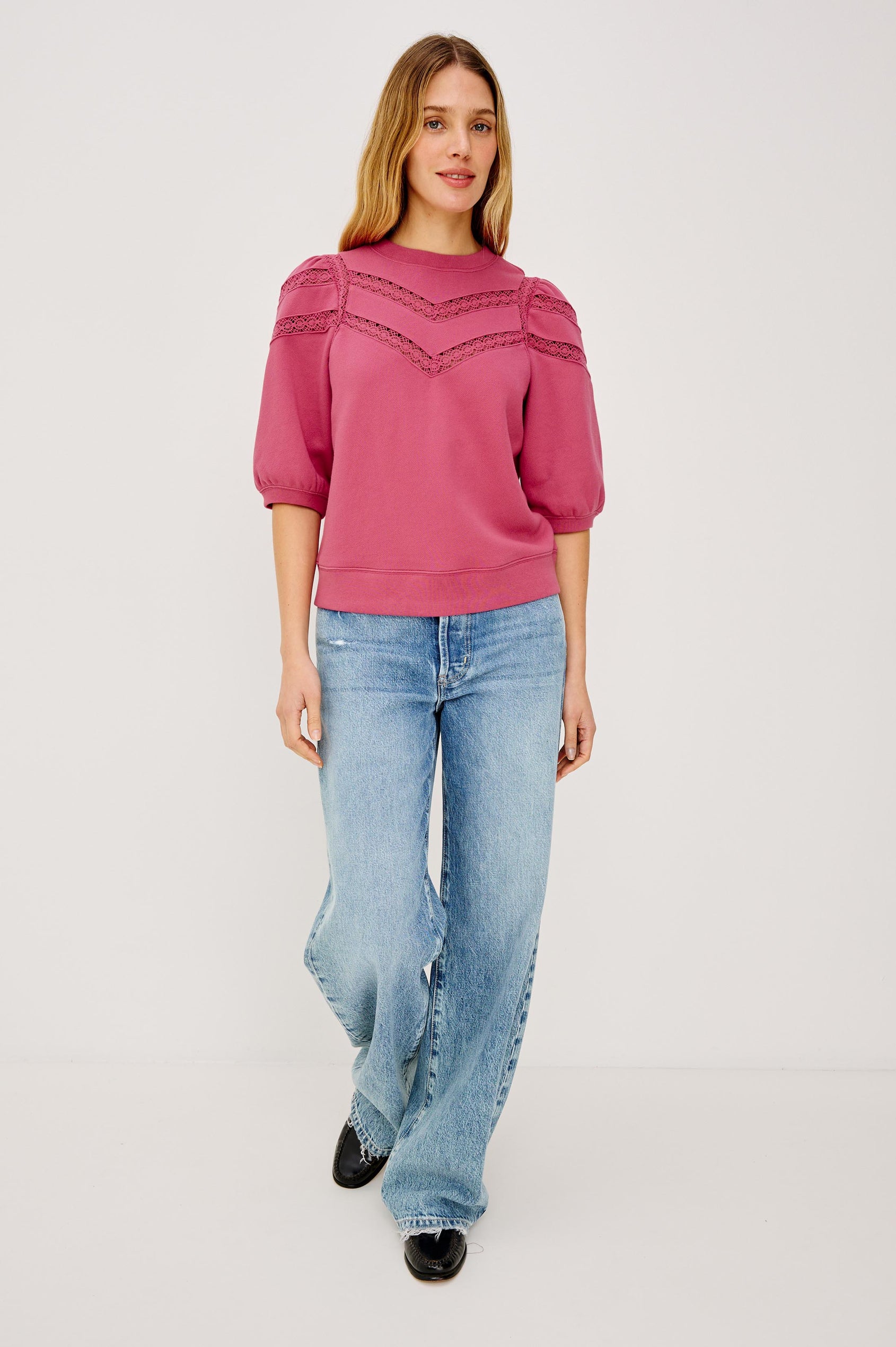 ADRIA TOP - DARK ROSE