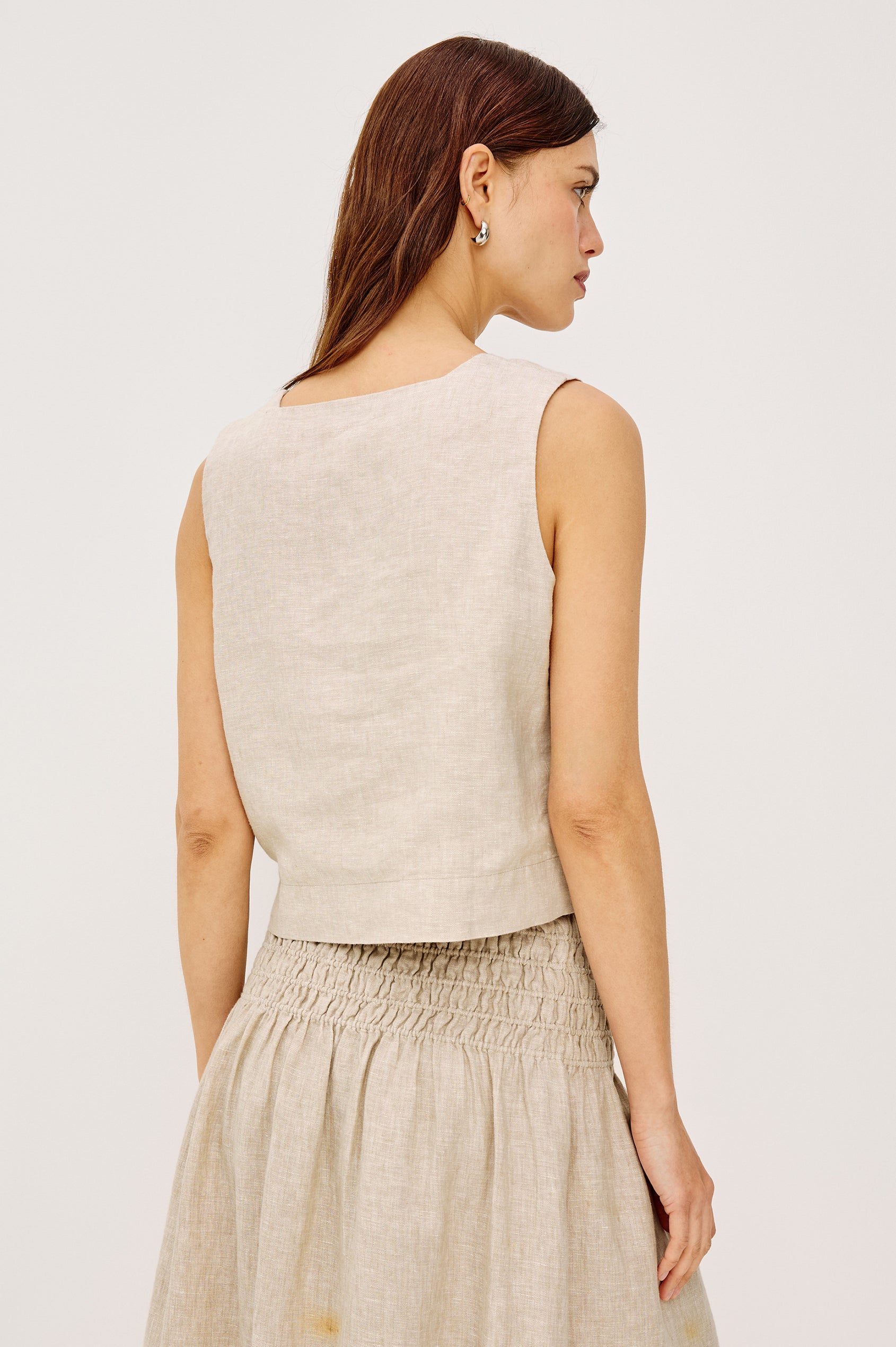 AKIRA TOP - HEATHERED FLAX