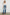 Alamitos high waisted denim trouser with flared leg and front patch pockets in Tradewind - full body front view on model