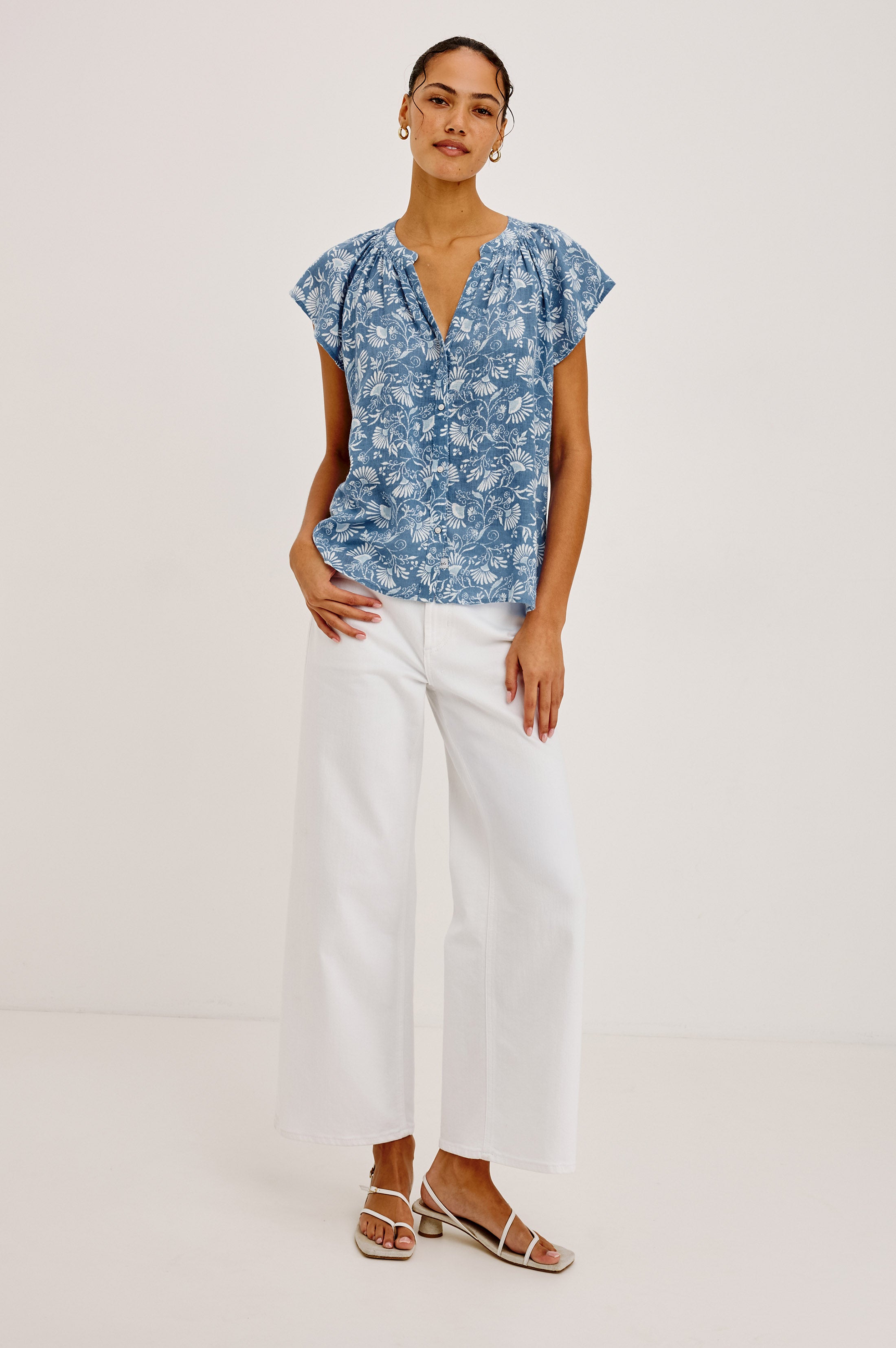 ALENA SHIRT - BLUE CASSIA – Rails EU