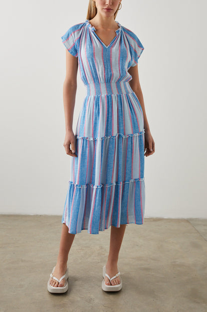 AMELLIA DRESS KONA STRIPE - FRONT FULL BODY