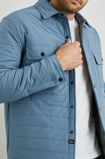 ANDOVER JACKET BLUE MIRAGE - FRONT DETAILS