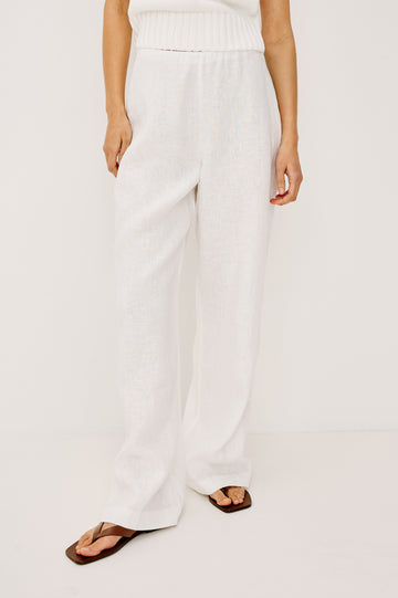 ANDRINE PANT - WHITE LINEN
