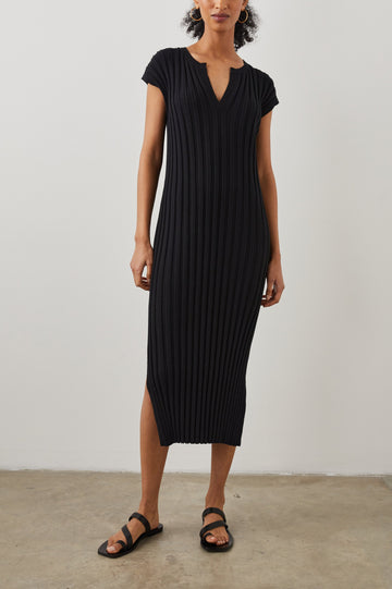 ASHLEY BLACK DRESS - FULL FRONT BODY