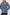 Atticus Long-Sleeve Denim Style Button Up with Chest Patch Pocket in Antique Blue Colorway - Close up of Details on Model