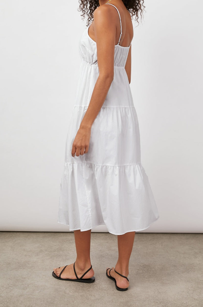 AVRIL BRIGHT WHITE DRESS-BACK