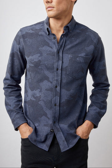 BERKELEY SHIRT - INDIGO CAMO