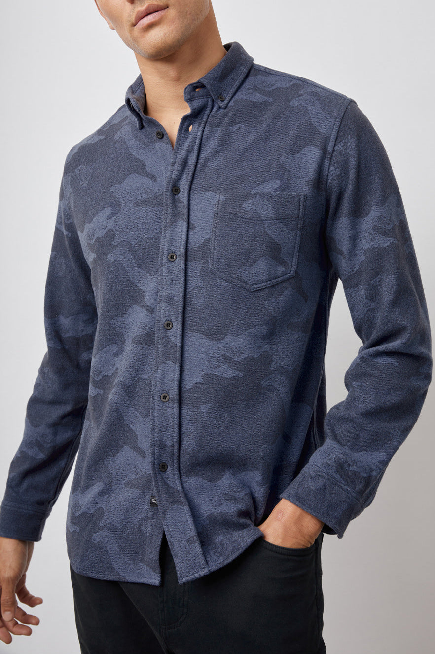 BERKELEY SHIRT - INDIGO CAMO