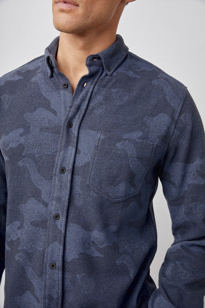 BERKELEY SHIRT - INDIGO CAMO