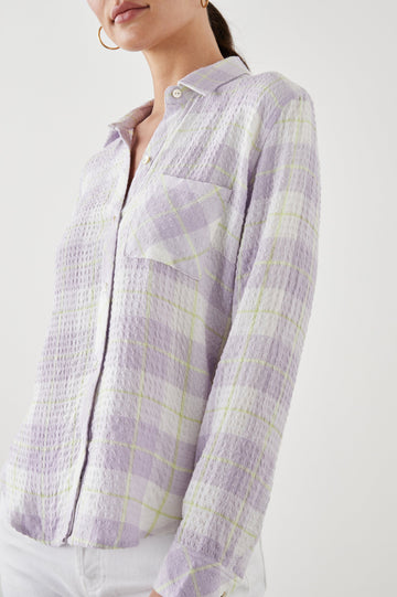 BRADY SHIRT LILAC CITRUS - SIDE ANGLE