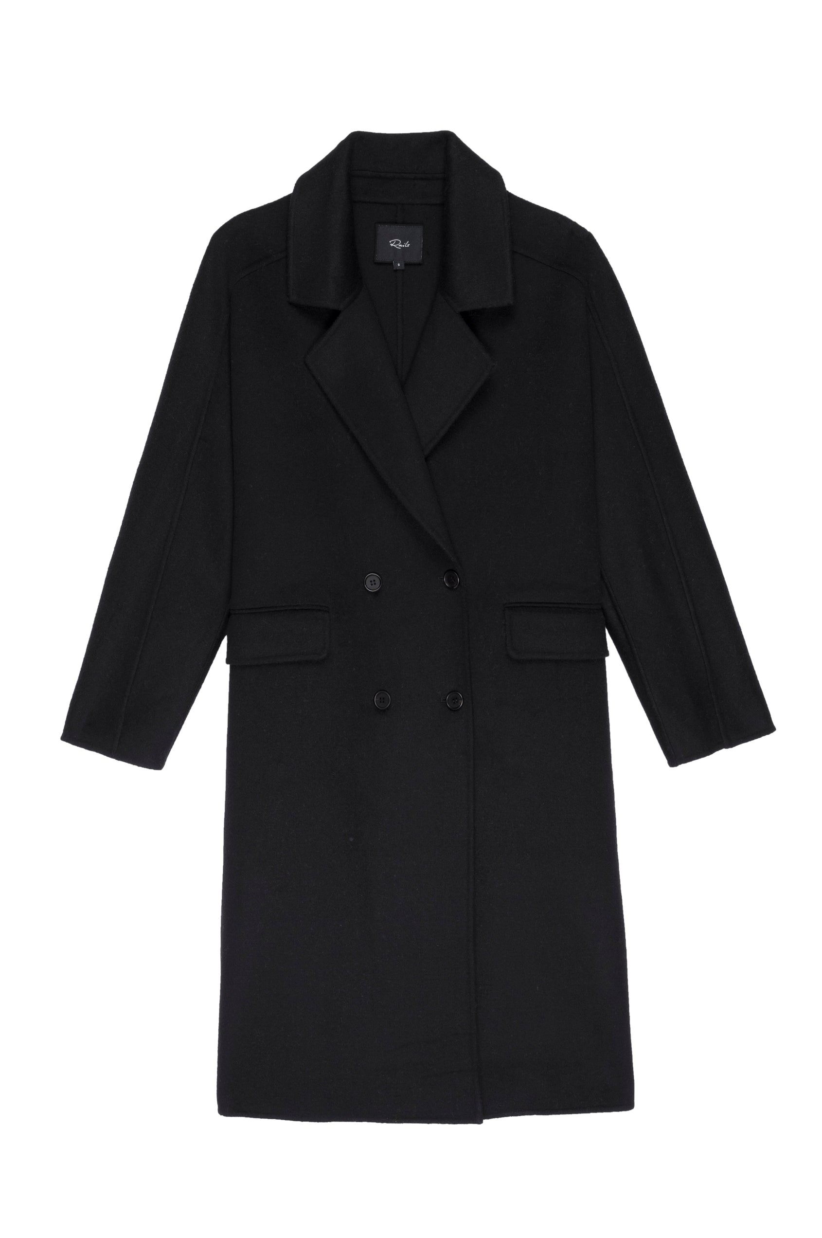 Bristol Black Coat - flat