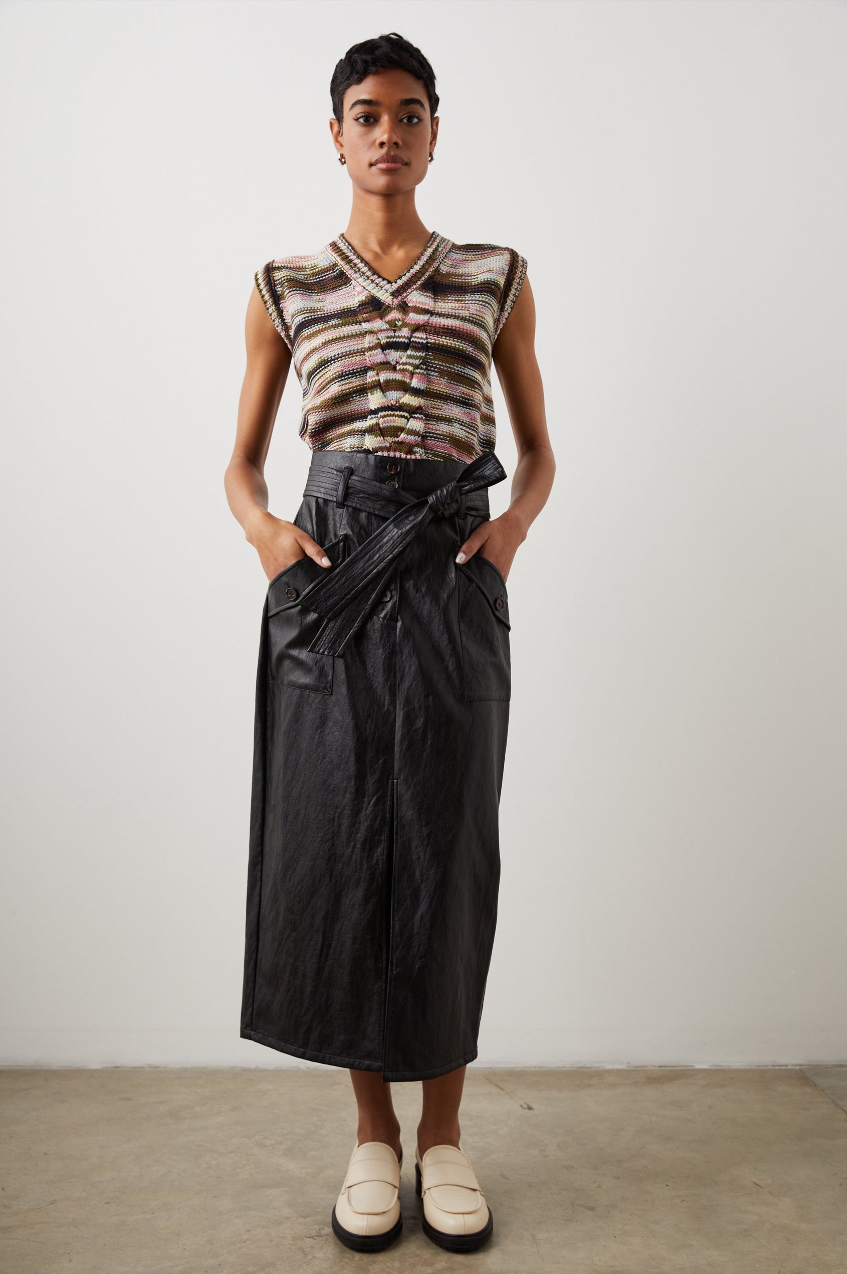 BRIXTON VEST FOREST SPACE DYE - FULL FRONT BODY