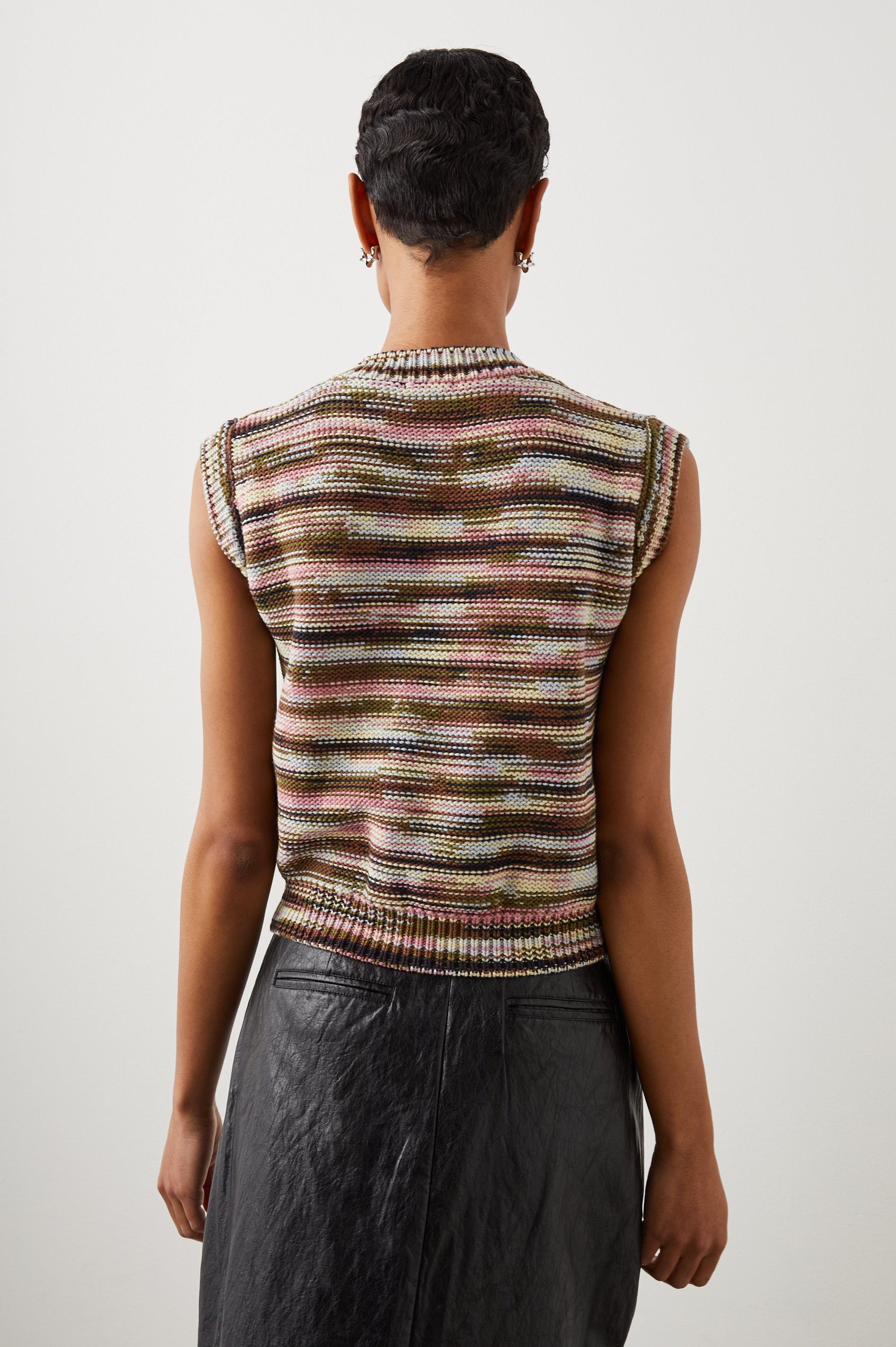 BRIXTON VEST FOREST SPACE DYE - BACK