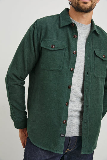 BURR SHIRT JACKET - CREEPING VINE