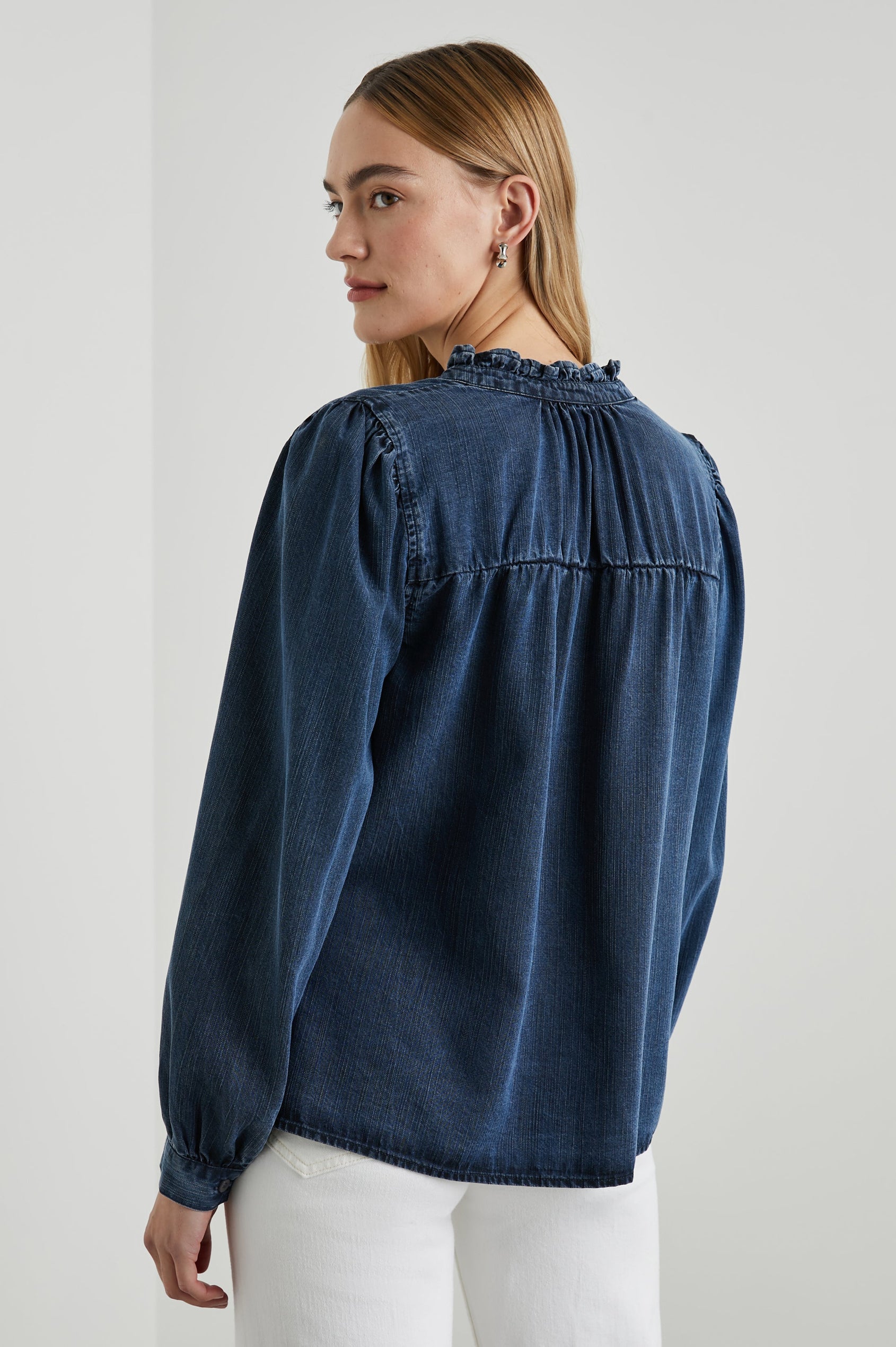 CAMILLE SHIRT DARK VINTAGE WASH - BACK