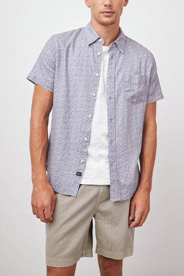 CARSON SHIRT - FLORA BLOOM PEACH - front body