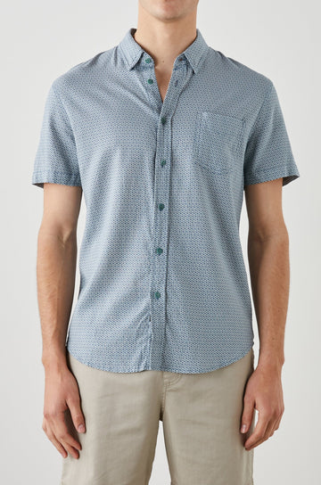 CARSON FRESCO NAVY INDIGO SHIRT - FRONT
