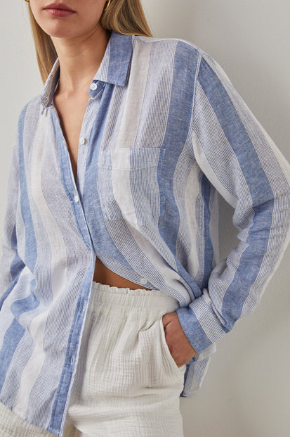 CHARLI NEVIS STRIPE SHIRT - DETAIL