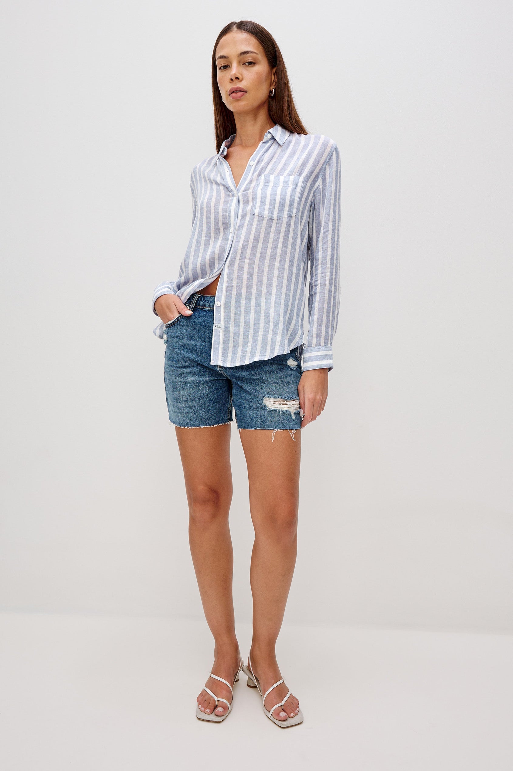 CHARLI-RHONE-STRIPE-FULL BODY FRONT VIEW