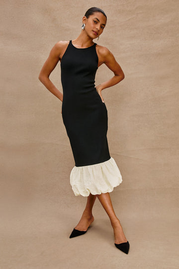 CHERYL DRESS - BLACK IVORY