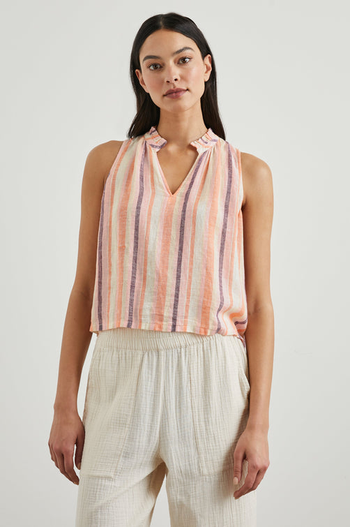 CHRISTY-PAPAYA-STRIPE-FRONT