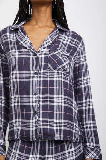 CLARA_INDIGO PEONY WHITE PAJAMAS-DETAIL