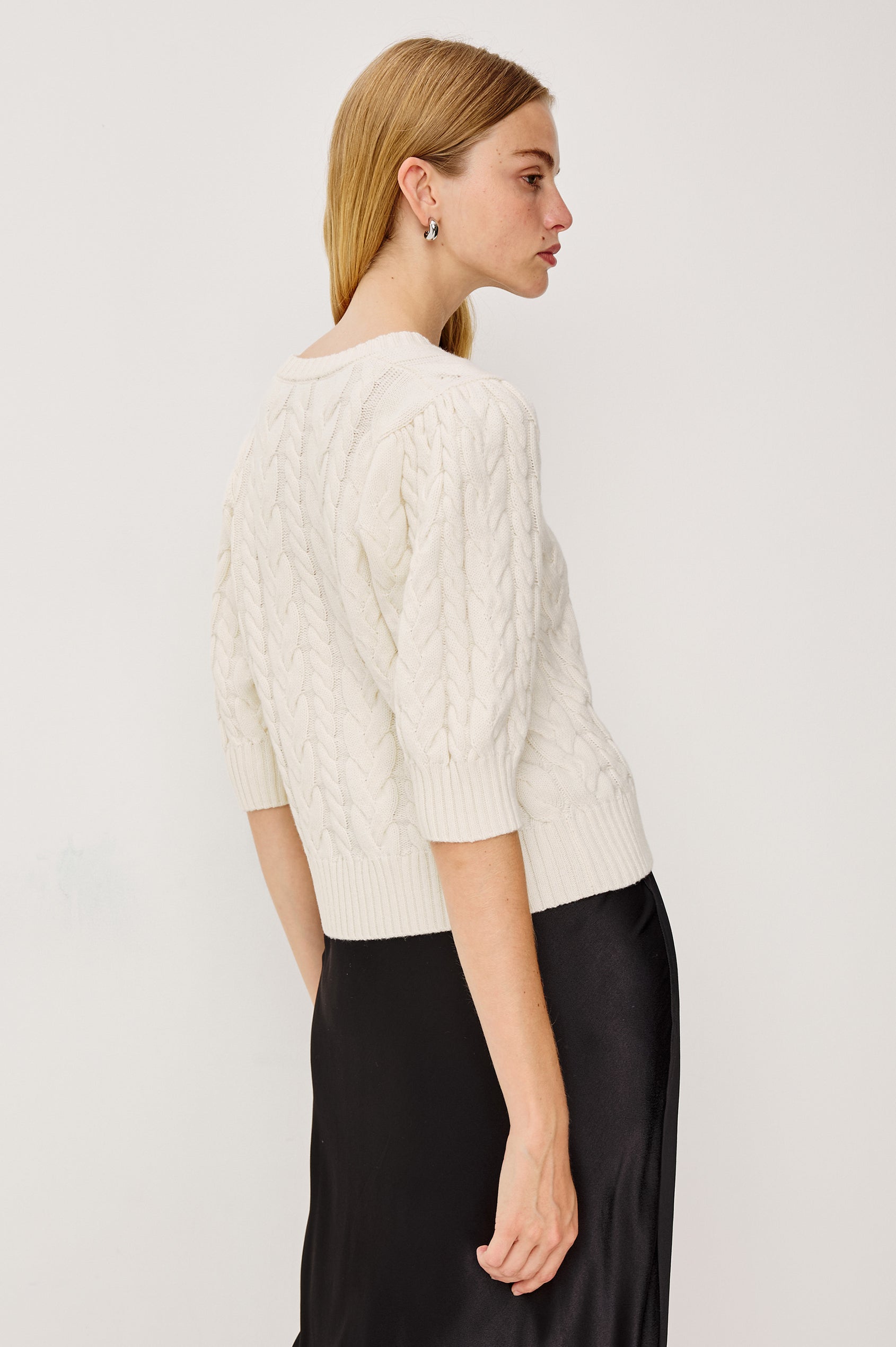 CLARISSA SWEATER - IVORY CABLES