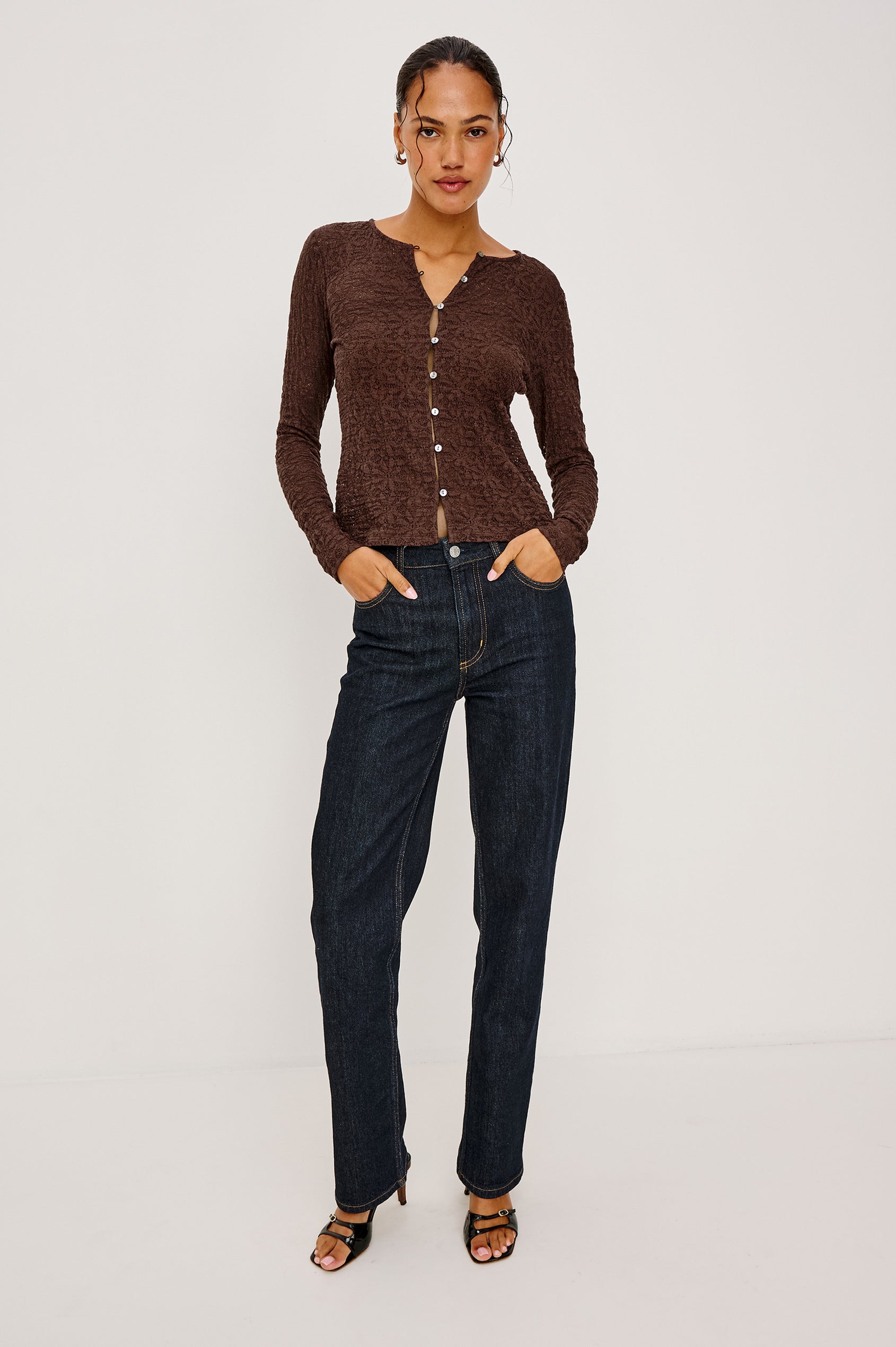 CYRAH TOP - WALNUT