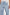 Del Mar low slung baggy boyfriend 5-pocket jean in light wash Jasper - back detail view on model