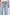 Del Mar low slung baggy boyfriend 5-pocket jean in light wash Jasper - front detail view on model