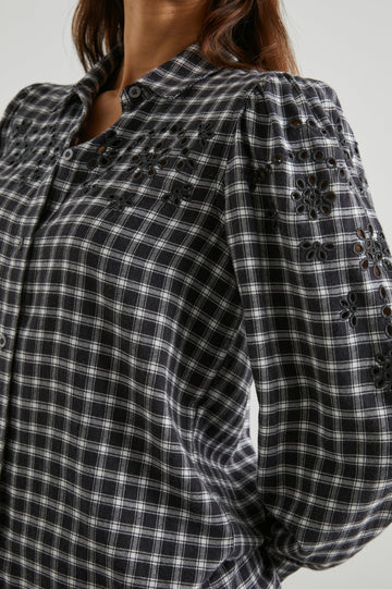 DIXIE SHIRT SABLE IVORY - DETAIL