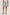 Dume Denim Short, Five Pocket, Zip Fly, Mid-Thigh Length with a White Drawstring Tie Waist in Light Wash Scuba Colorway. Front View Shown on Model.