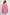 Elsa Oversized Long Sleeve Button Down Shirt With Collar And Cuffs In Colorway Hibiscus White Stripe - Back View Featured On Model