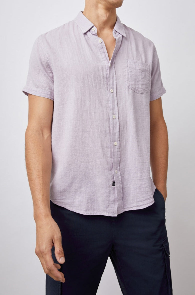 FAIRFAX LAVENDER BUTTON DOWN SHORT SLEEVE-