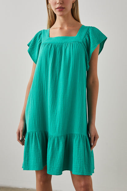 EVERDEEN DRESS - EMERALD - FRONT